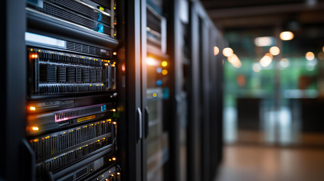 Modern server rack setup representing contemporary dedicated game server hosting infrastructure